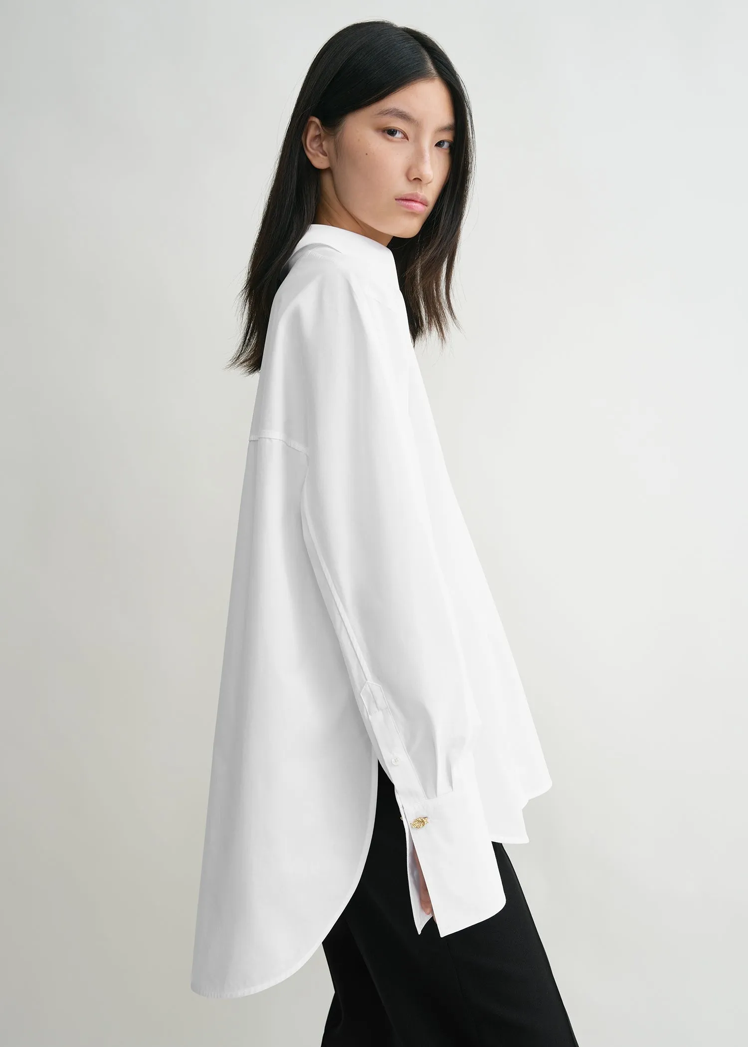 Oversized tuxedo shirt white