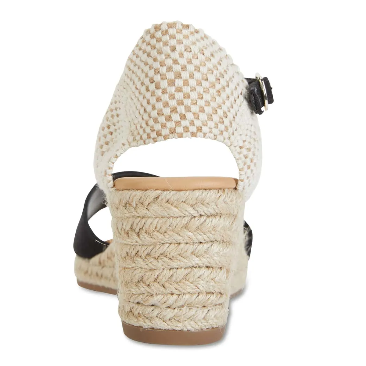 Safari Espadrille in Black Fabric