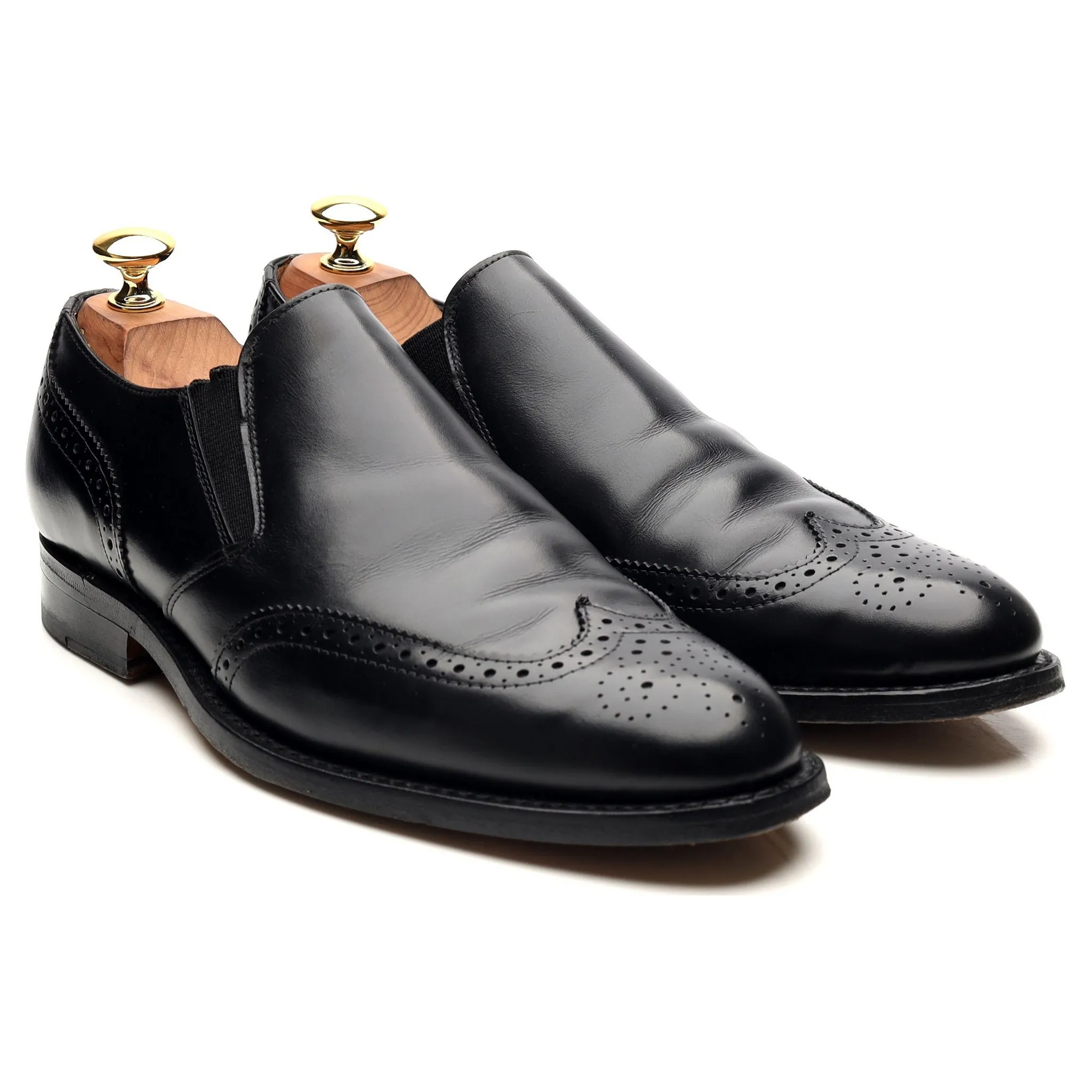 Shipton & Heneage 'Vienna' Black Leather Slip On Loafers UK 6 F