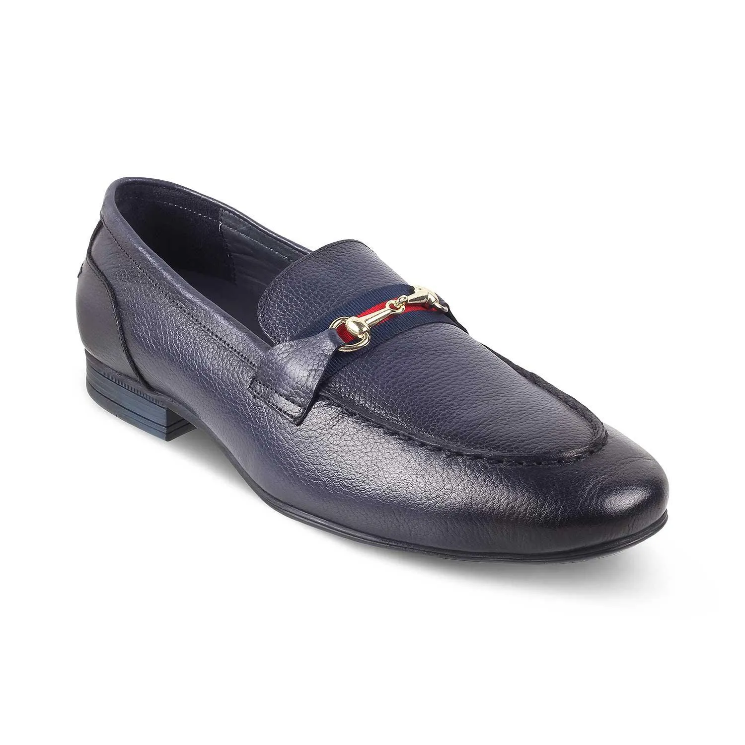 The Sen Blue Men's Leather Loafers Tresmode